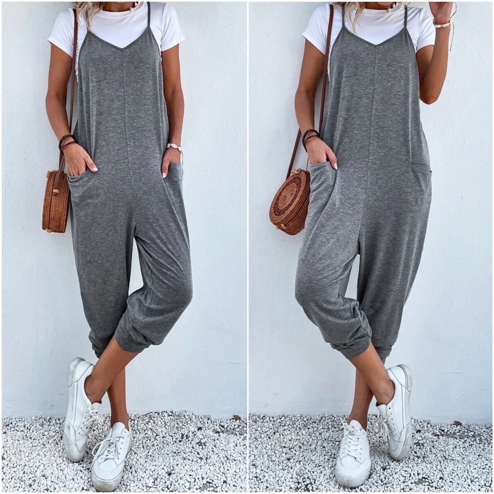 021 Boho Casual Cami Capri Jumper Jumpsuit - Picture 6 of 7